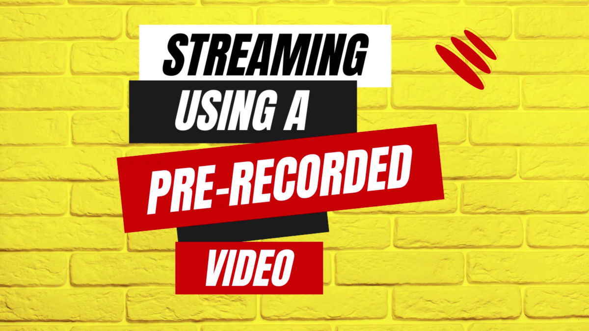 Streamyard Pre-Recorded